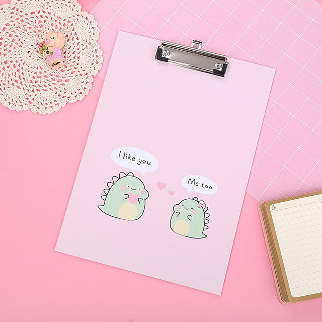 Kawaiicutenenss™- Cute A4 Clipboard File Folder Board Writing Pad Clip