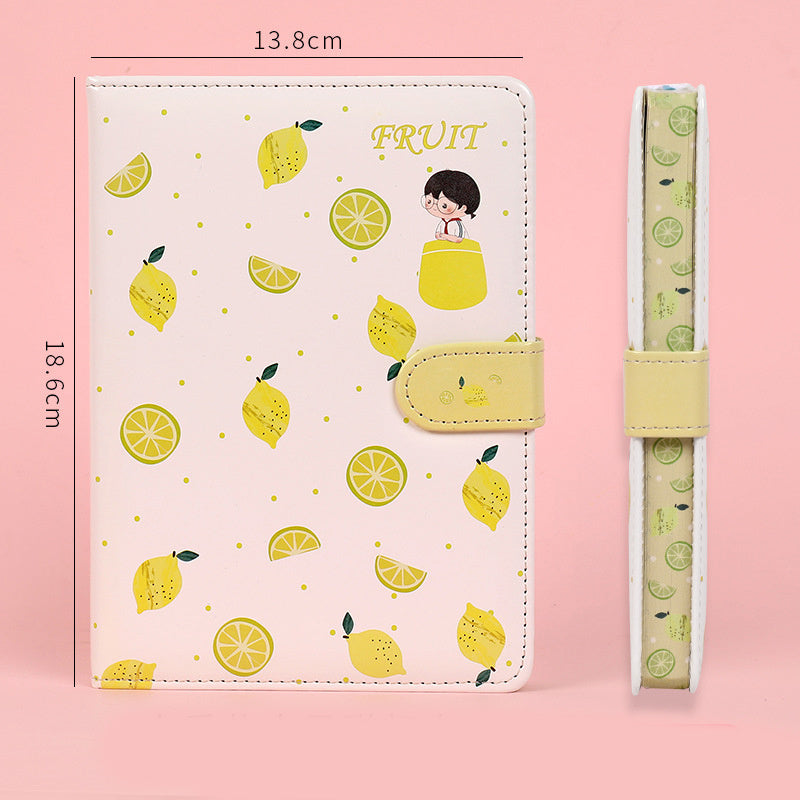 Kawaiicuteness™- Fruit Print Notebook Planner Magnetic Buckle PU NoteBook