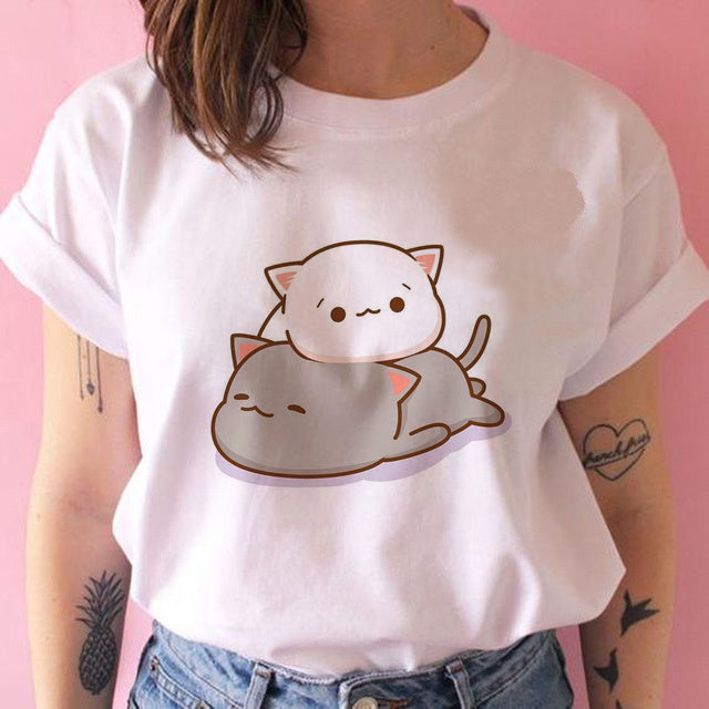 Kawaiicuteness™- Cute Harajuku Fashion Women's Casual Punk T-shirt