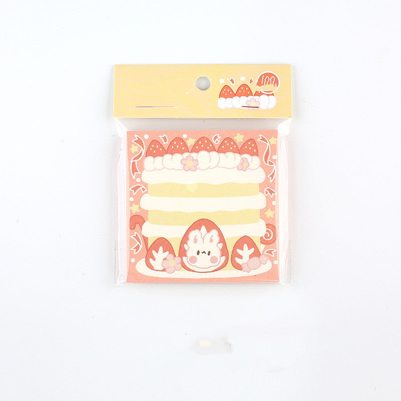 Kawaiicuteness™- Cute Milk Strawberry Memo Note Daily