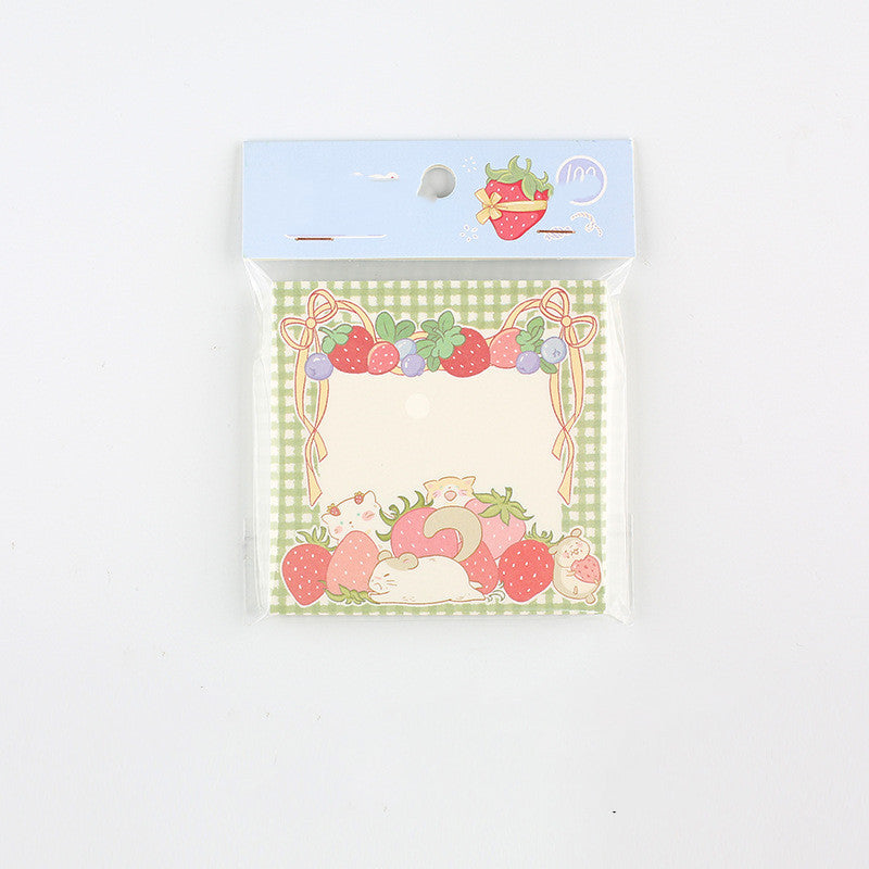 Kawaiicuteness™- Cute Milk Strawberry Memo Note Daily