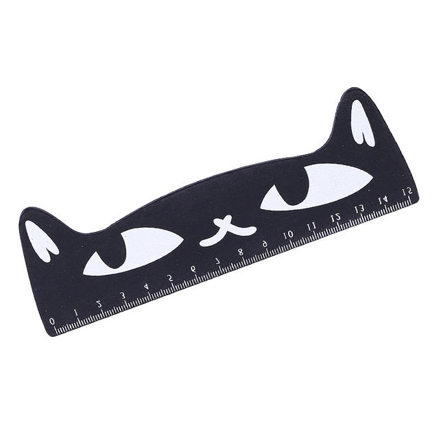 Kawaiicuteness™- Creative cat wooden stationery ruler.15cm Candy Color Animal Pet Cat Wooden Ruler