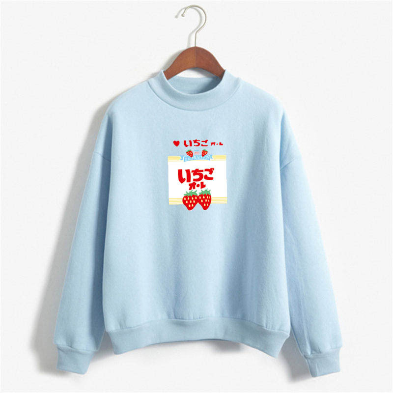 Kawaiicuteness™- Cute Long Sleeve Sweatshirt Strawberry Milk