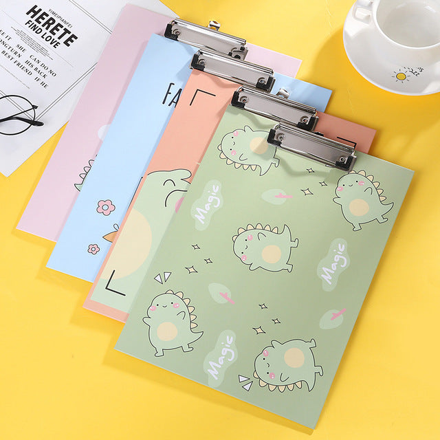 Kawaiicutenenss™- Cute A4 Clipboard File Folder Board Writing Pad Clip