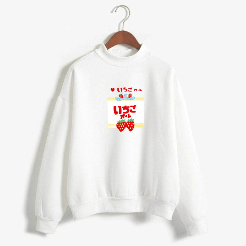 Kawaiicuteness™- Cute Long Sleeve Sweatshirt Strawberry Milk