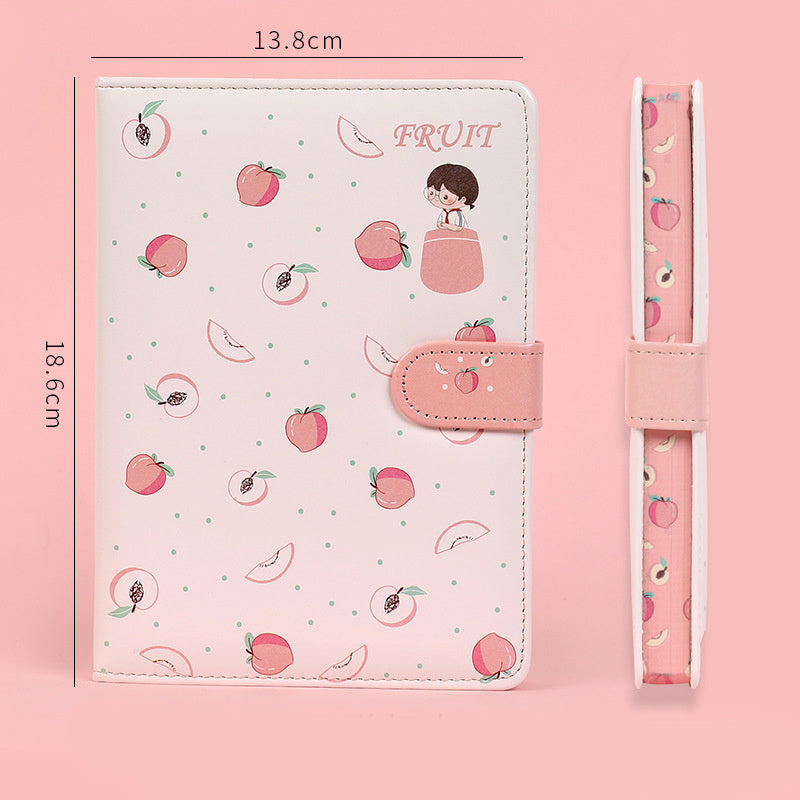 Kawaiicuteness™- Fruit Print Notebook Planner Magnetic Buckle PU NoteBook