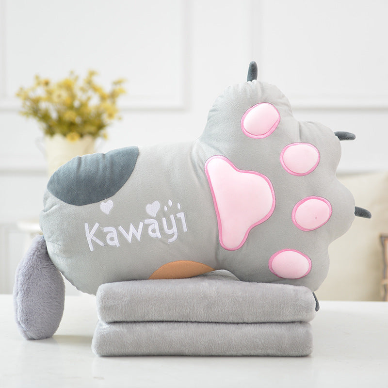 Kawaicuteness™-  Cat Paw Sofa Pillow and Blanket