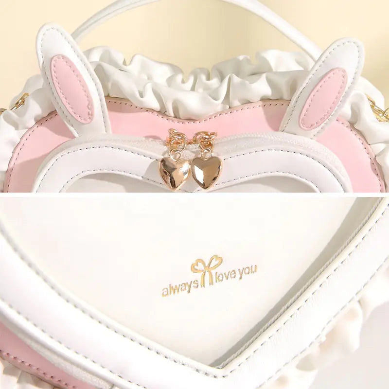 Kawaiicuteness™- Cute Bunny Ears Heart Shape Bag