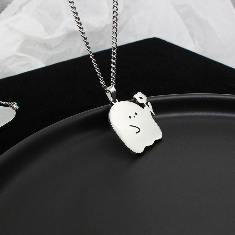 Kawaiicuteness™-Cute Gost Couple Necklace