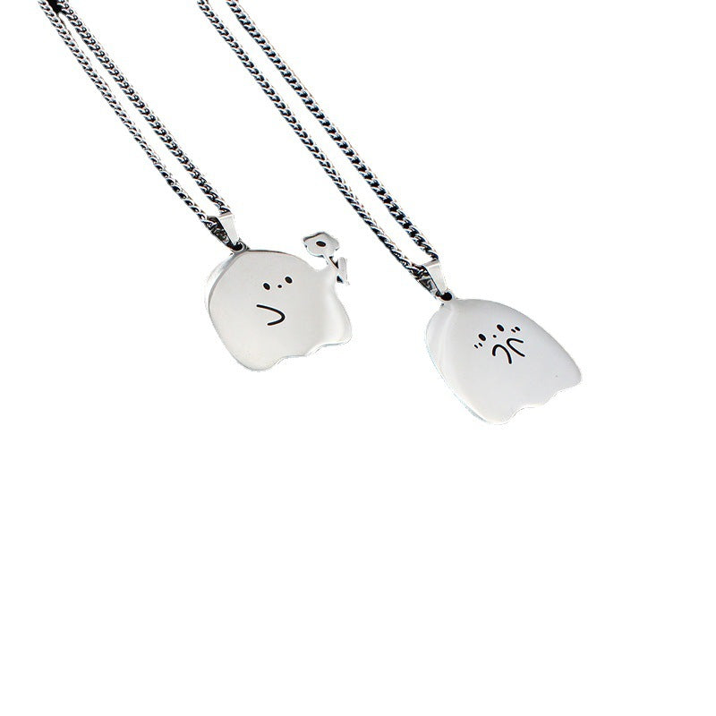 Kawaiicuteness™-Cute Gost Couple Necklace