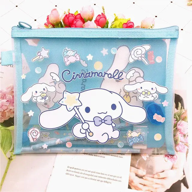 Kawaiicuteness™- Cute Sanrio Kuromi Anime Stationery Sett