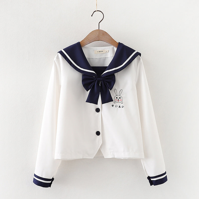 Kawaiicuteness™-  Cute Rabbit Bunny Japanese Lolita White Shirts