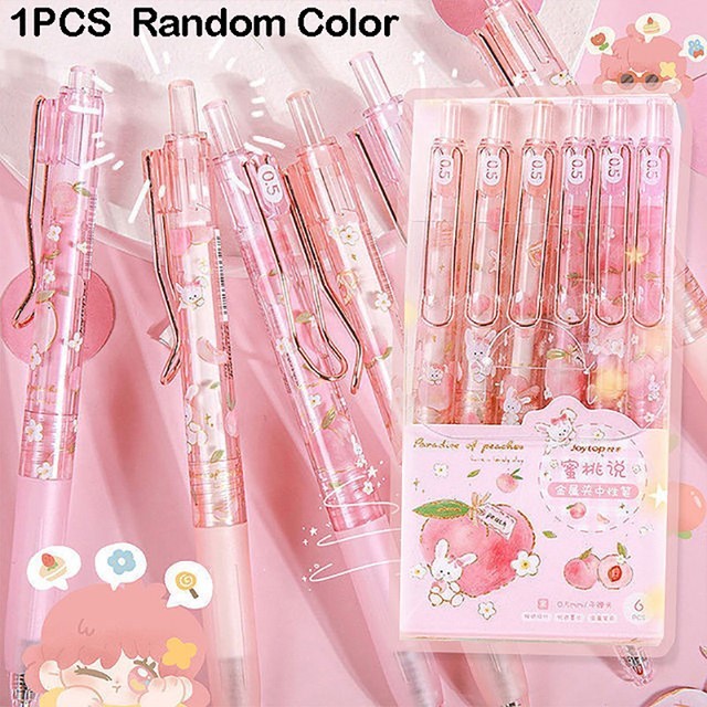 Kawaiicuteness™- Cute Gel Pens 0.5mm Kawaii Peach Strawberry