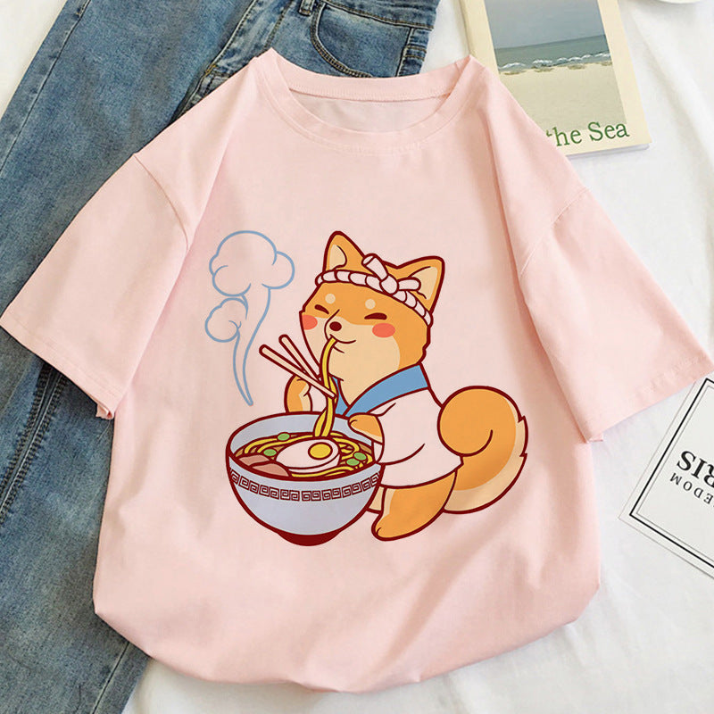 Kawaicuteness™- Cat  Cartoon Pattern T-shirt Women