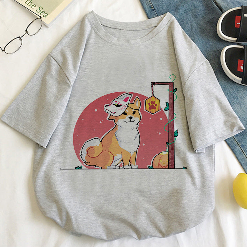 Kawaicuteness™- Cat  Cartoon Pattern T-shirt Women