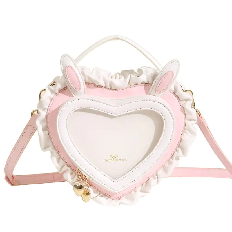 Kawaiicuteness™- Cute Bunny Ears Heart Shape Bag